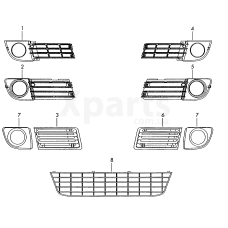 Решітка, повітронаправляюча хром VAG 4B3807647B2ZZ