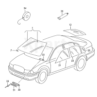 Скло дверей VAG 3U0845202