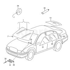 Скло дверей VAG 3U0845202