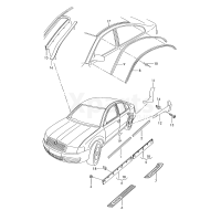 Захисний молдинг дверьчорний satinschwarz VAG 3U0853515BB41
