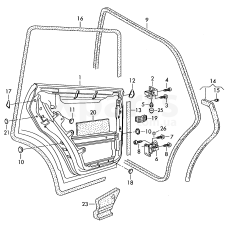 Ущільнювач двері зовні VAG 7L0839761D