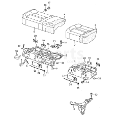 Оббивка сидіння (шкіра) з підігрівним елементом anthrazit VAG 7L6885405GRXQC