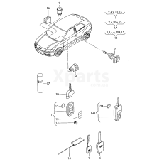 Передавач ключа для ЦЗ із ДК. VAG 8P083723101C