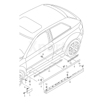 Захисний молдинг двері ґрунтована VAG 8P3853954DGRU