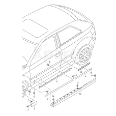 Захисний молдинг двері ґрунтована VAG 8P3853954DGRU