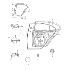 Уплотнитель двери снаружи VAG 1Z5839697D