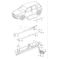 Захисний молдинг боковини чорний satinschwarz VAG 1K38535359B9