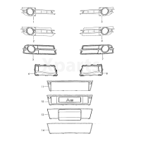 Панель для номерного знака сірий VAG 4F08072851QP