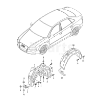 Пластик локера колесной арки VAG 8E0810171C