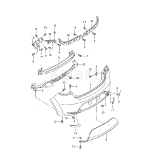 Облицювання бамперагрунтоване VAG 1P0807421CGRU