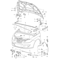 Нижня частина замку кришки VAG 1P0823509D