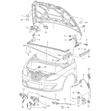 Нижня частина замку кришки VAG 1P0823509D