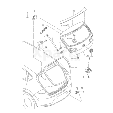 Петля кришки VAG 1P0827301A