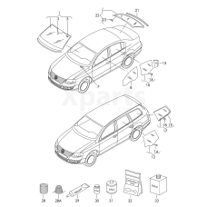Скло дверей VAG 3C4845202B