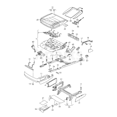 Оббивка сидіння (шкіра/позов. шкіра) з нагрівальним елементом бежевий sonnenbeige VAG 7L6881406DANVR