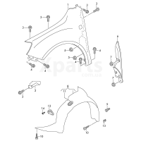 Пластик локера колесной арки VAG 5J0809957B