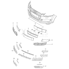 Решіточкарний satinschwarz VAG 4L080767501C