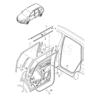 Накладка для стійки Чорний VAG 4L0839903A1P9