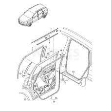 Накладка для стійки Чорний VAG 4L0839903A1P9