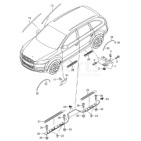 Накладка порогачорний satinschwarz VAG 4L0853376E01C