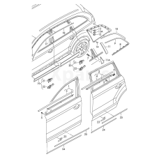 Декоративна накладка алюмінієво-матовий VAG 4L0853908G1L1