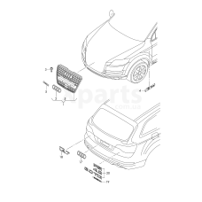 Емблема AUDIхром VAG 4L0853601A2ZZ