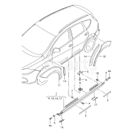 Захисний молдинг дверігрунтована VAG 5P8853077GRU