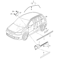 пружинний затискач VAG 2H0837720