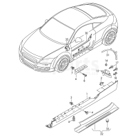 Облицювання порога VAG 8J0853856DGRU