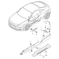 Облицювання порога VAG 8J0853856DGRU