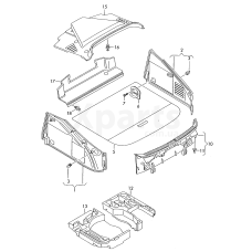 Оббивка багажного відсіку soul (чорний) VAG 8J8863880A87A