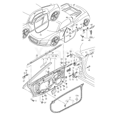 Ущільнювач дверей всередині VAG 420831707G