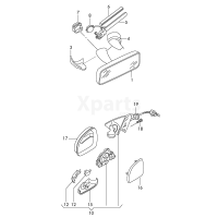 Корпус зовнішнього дзеркала ґрунтована VAG 3T0857537GRU