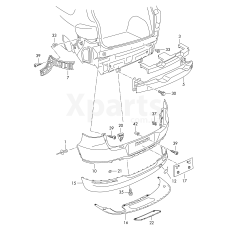 Облицювання бамперагрунтоване VAG 5N0807421GRU