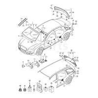 Прокладка з піноматеріалу (самоклейна) VAG 8E9845515A