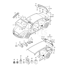 Прокладка з піноматеріалу (самоклейна) VAG 8E9845515A