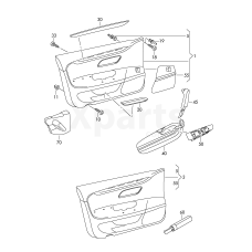 Оббивка дверей (тканина) чорний satin/чорний titan VAG 3C8867012BHDCA