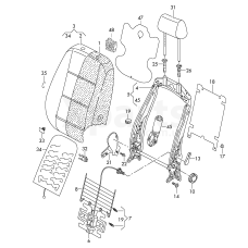 Оббивка спинки VAG 3C8881775