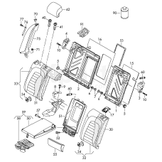 Блокування спинки сиденьячорний satinschwarz VAG 3AF885681B9B9