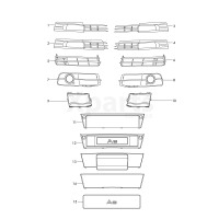Решітка, повітронаправляюча чорна satinschwarz VAG 4F0807681N01C