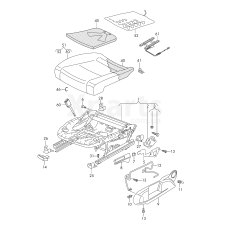 Облицювання каркаса сидіньячорний satinschwarz VAG 3C0881318A9B9