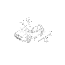 Накладкакерний satinschwarz VAG 6R0853273A9B9