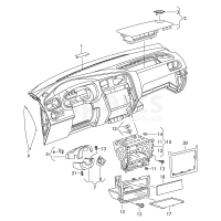Накладка для кермової колонки титаново-чорний VAG 6RU85856082V