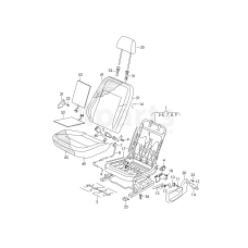 Ручка розблокування спинки титаново-чорний VAG 6RU88160682V