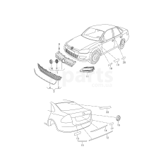 Решітка радіатора чорний satinschwarz VAG 6RU853651A9B9