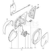 Корпус дзеркала.грунтована VAG 2H0857527CGRU