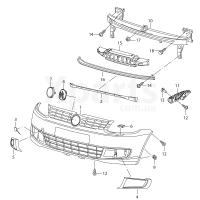 Накладка бамперачерний satinschwarz VAG 2K58536659B9