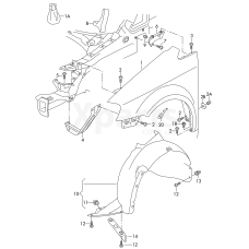 Пластик локера колесной арки VAG 2K5805912
