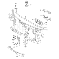 Передня панель, що несе, скріпленням для радіатора ОЖ VAG 3C8805588K