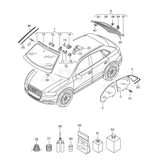 Скло дверей VAG 8R0845202D